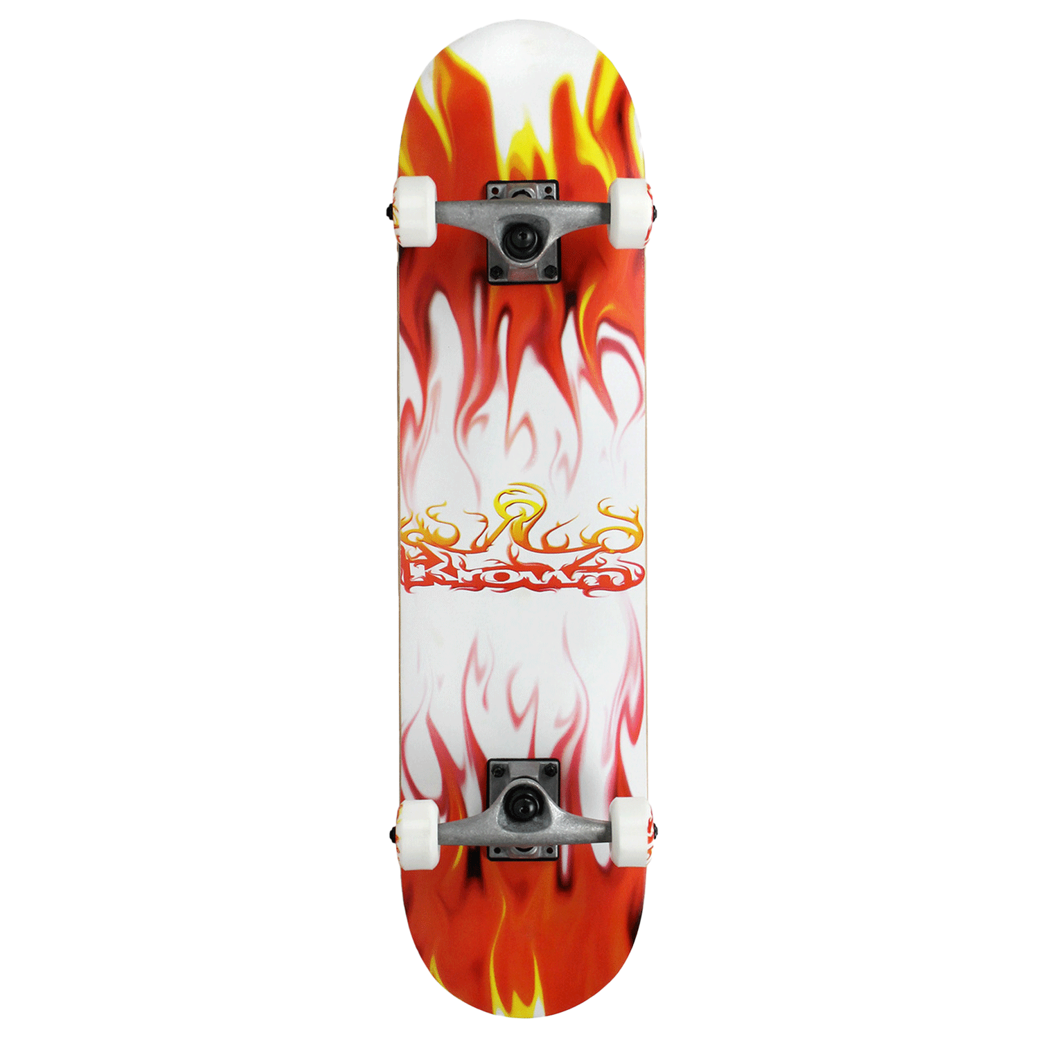 PRO Skateboard Complete KROWN Red Flame 7.5 in 