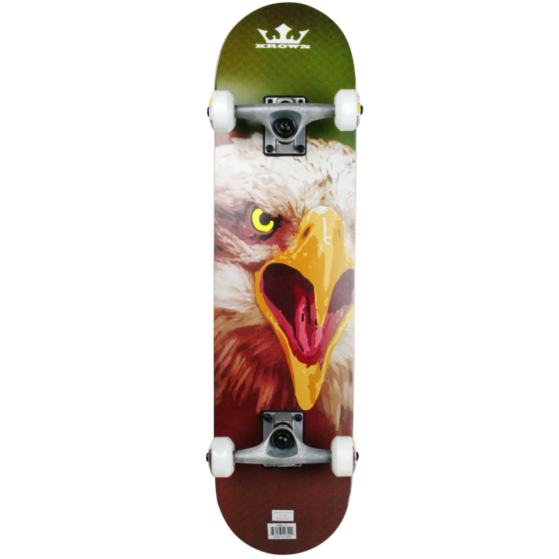 Krown Pro Skateboard Komplettboard – 19,7 Cm Deck Aus Kanadischem Ahorn – 5.0 Alu-Achsen, 52 Mm 99a Rollen, ABEC 7 Kugellager – Perfekt Für Einsteiger & Co.