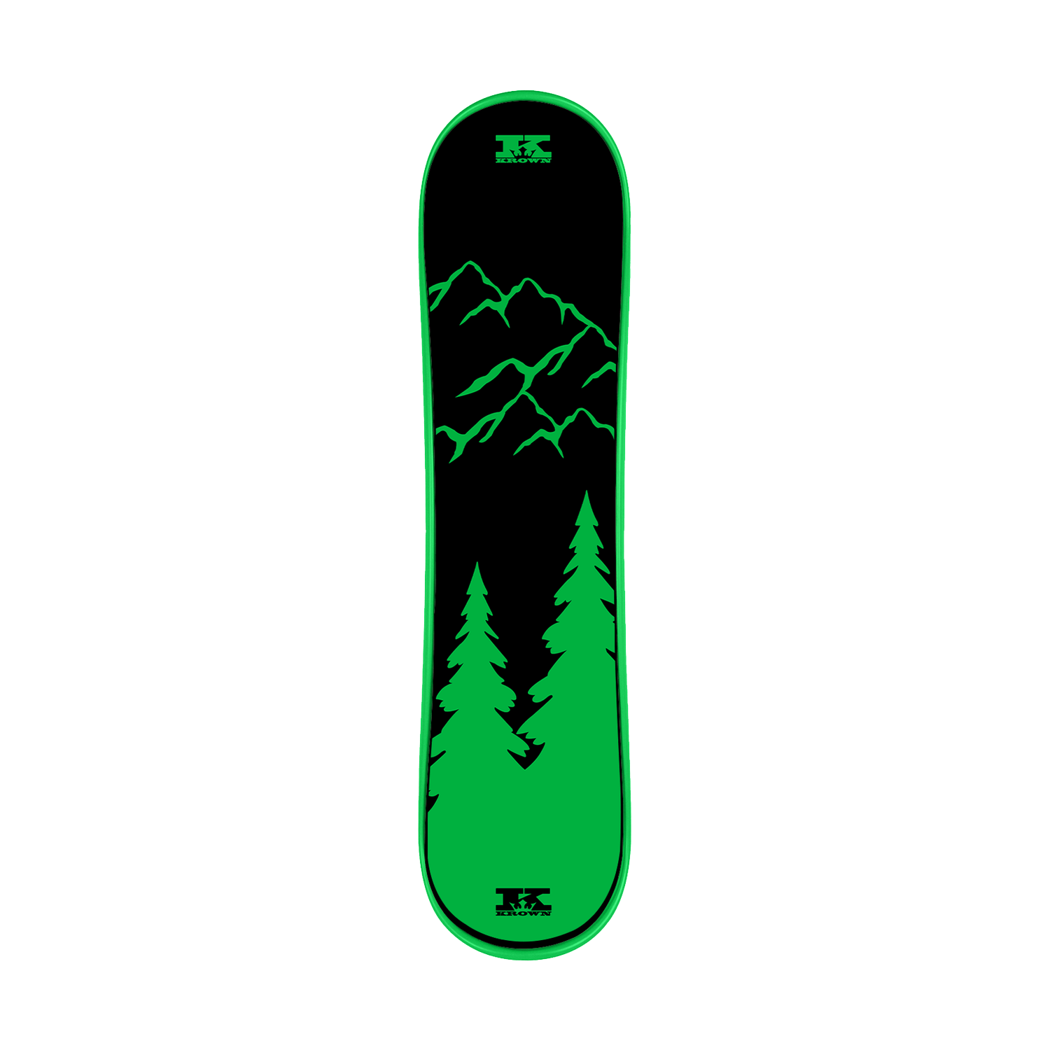 Krown Snowskate Mountain Scape Green 9in x 35in